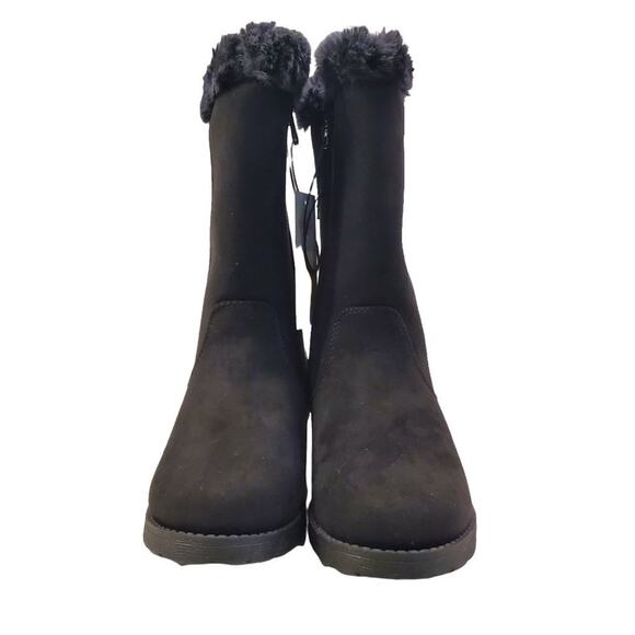 Girls Tall Black Winter Boots Black Nina Cat & Jack Toddler Winter Boots Size 6 - Picture 3 of 11